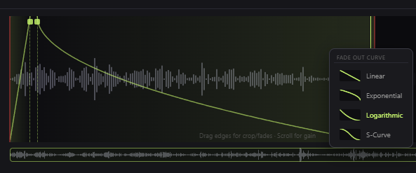Fade Curve Audio Editor